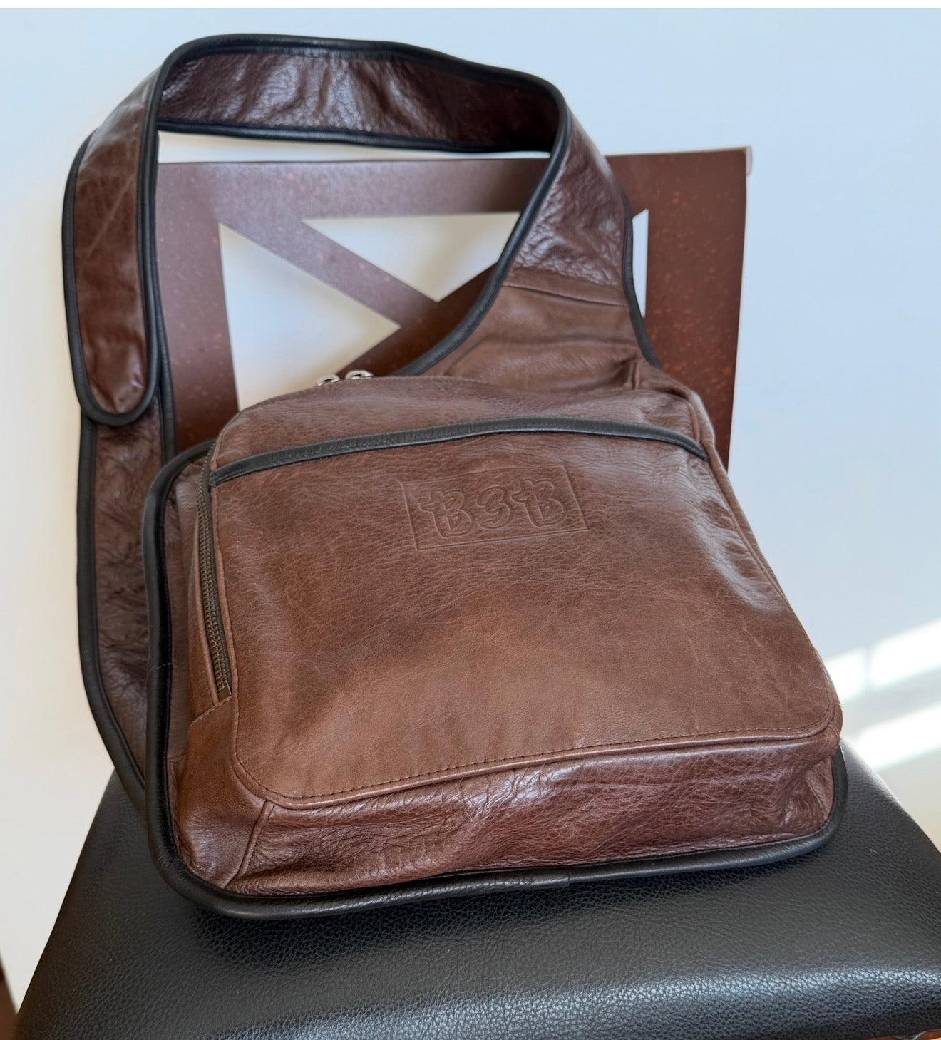 Leather Cross Body Saddle Bag