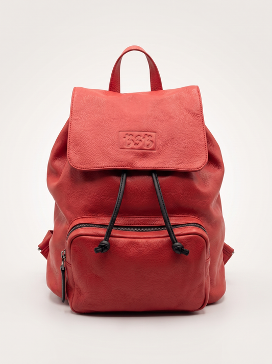 Drawcord Backpack - Red